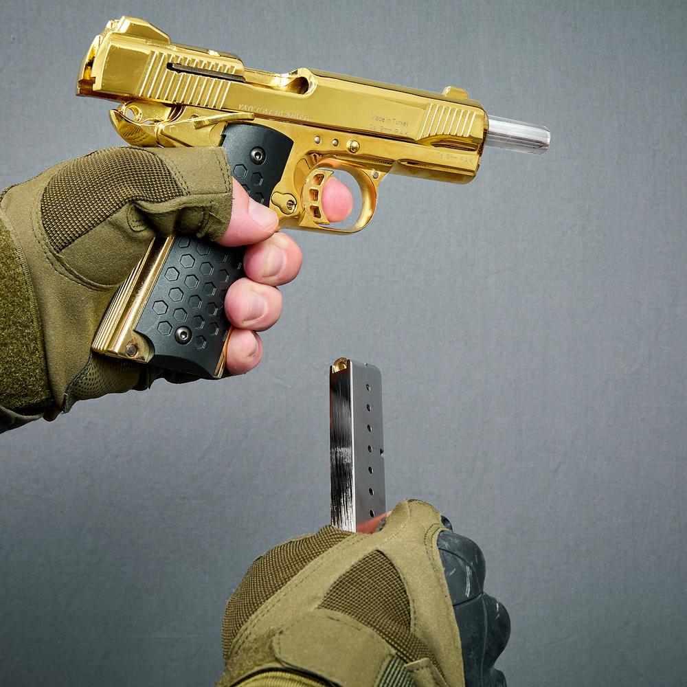 Сигнально-шумовой пистолет кузей 911 голд 9 мм реплика Colt 1911